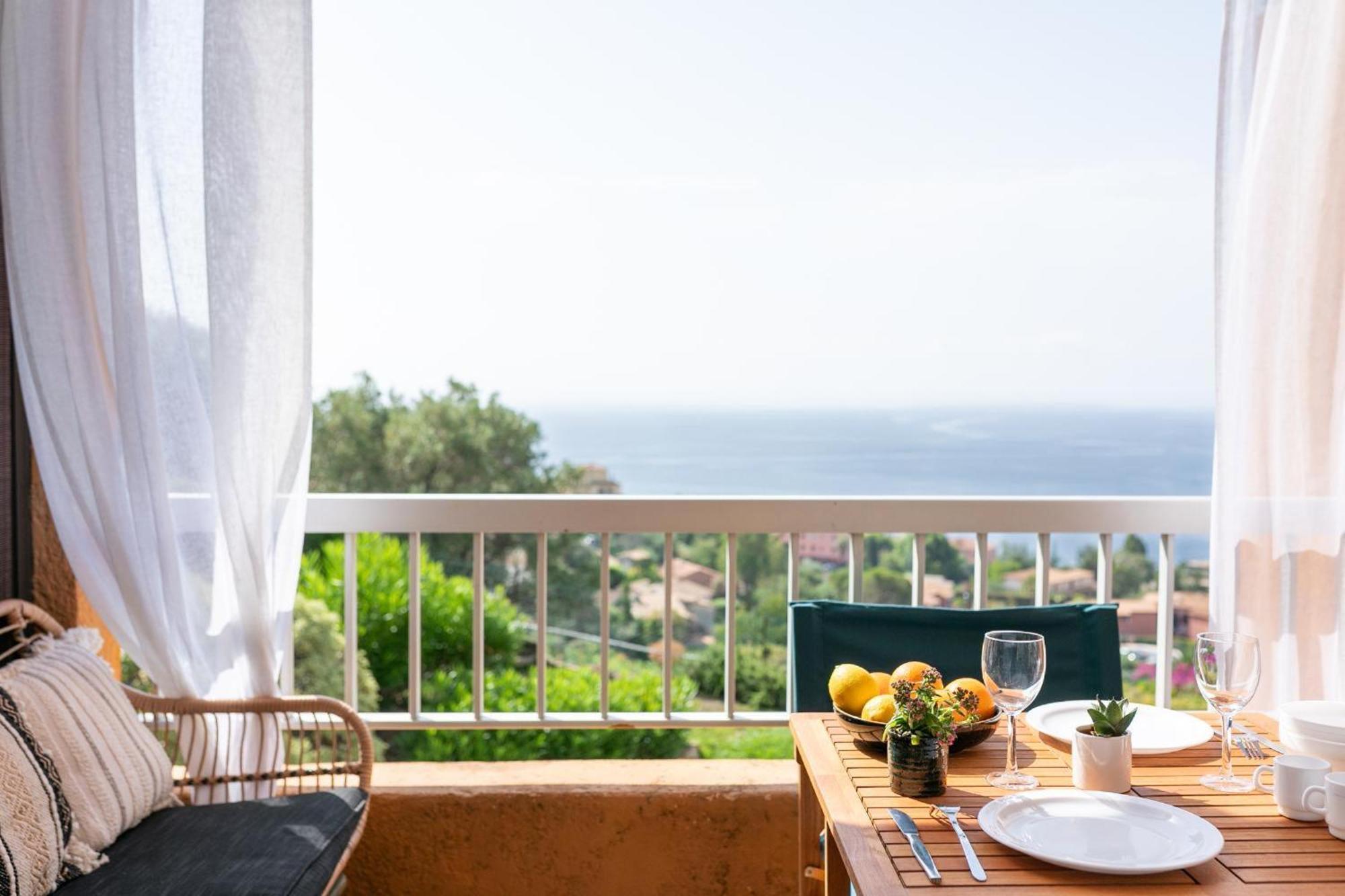 Vue Mer Et Jardin Théoule-sur-Mer Extérieur photo